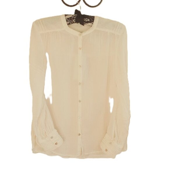 NEW ba&sh 100% Cotton Samy Blouse White Ecru XS, 0 - Picture 11 of 11